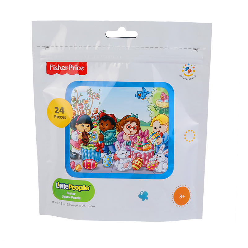 Prezzo di fabbrica giocattolo per bambini pacchetto mistero foglio di alluminio sacchetto in piedi sacchetto di plastica mylar laminato con foro per appendere