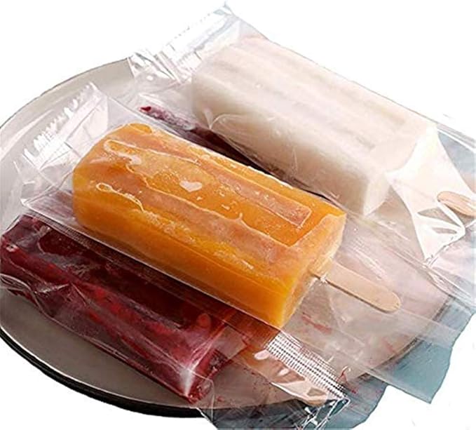 Ice Popsicles Bags Thick Frozen Pops Ice Cream Plastic Wrappers for Candy Food Grade Hot Sealing Packing Containers Clear