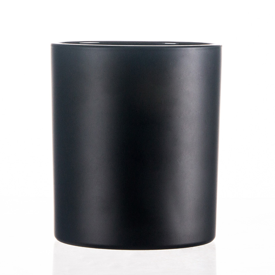 Balang Lilin Kaca Hitam Matte 11oz Borong