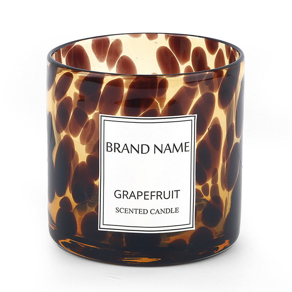 15oz Colored Glass Candle Holder Handmade