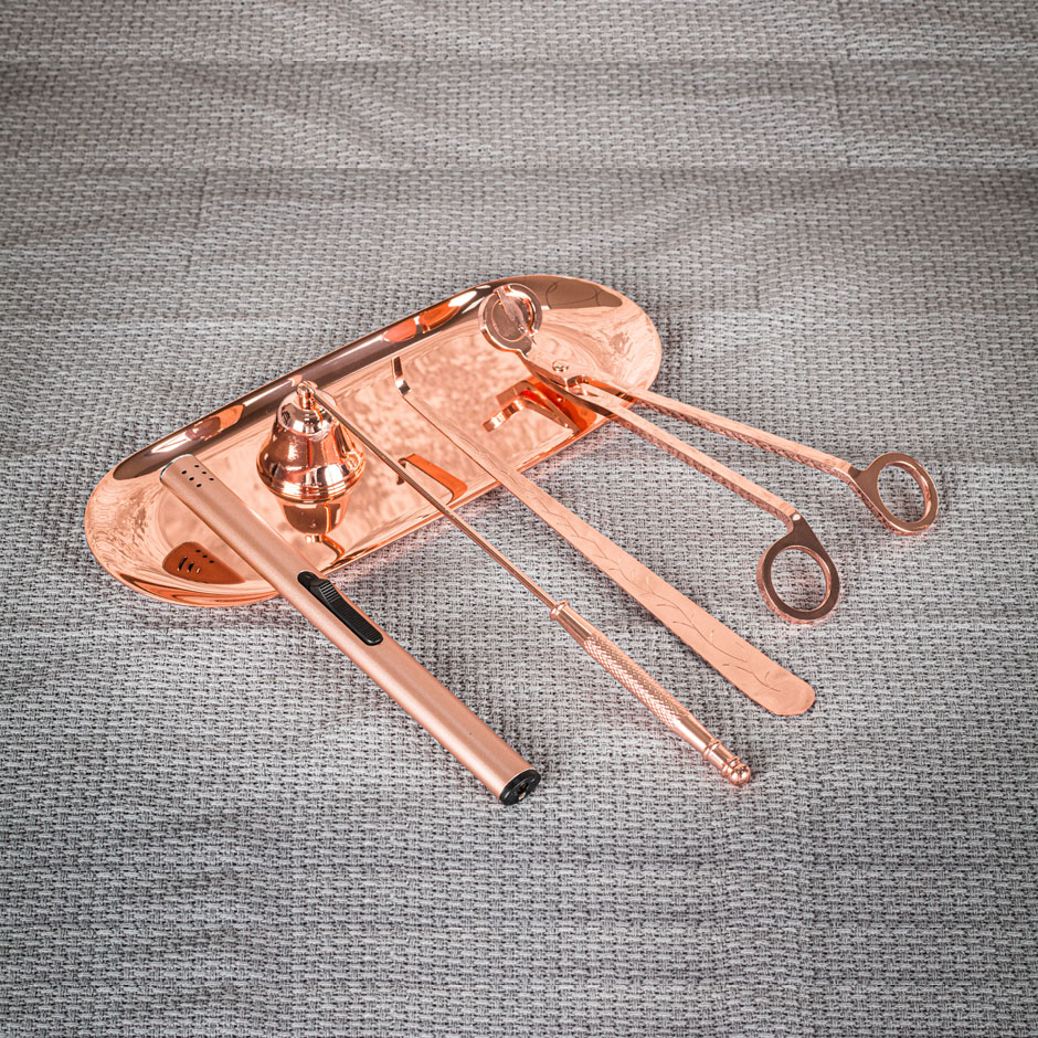 rose gold candle accessory
