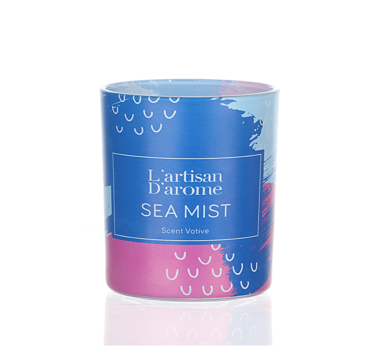 スクリーン印刷キャンドルホルダー4.5オンスシーミスト