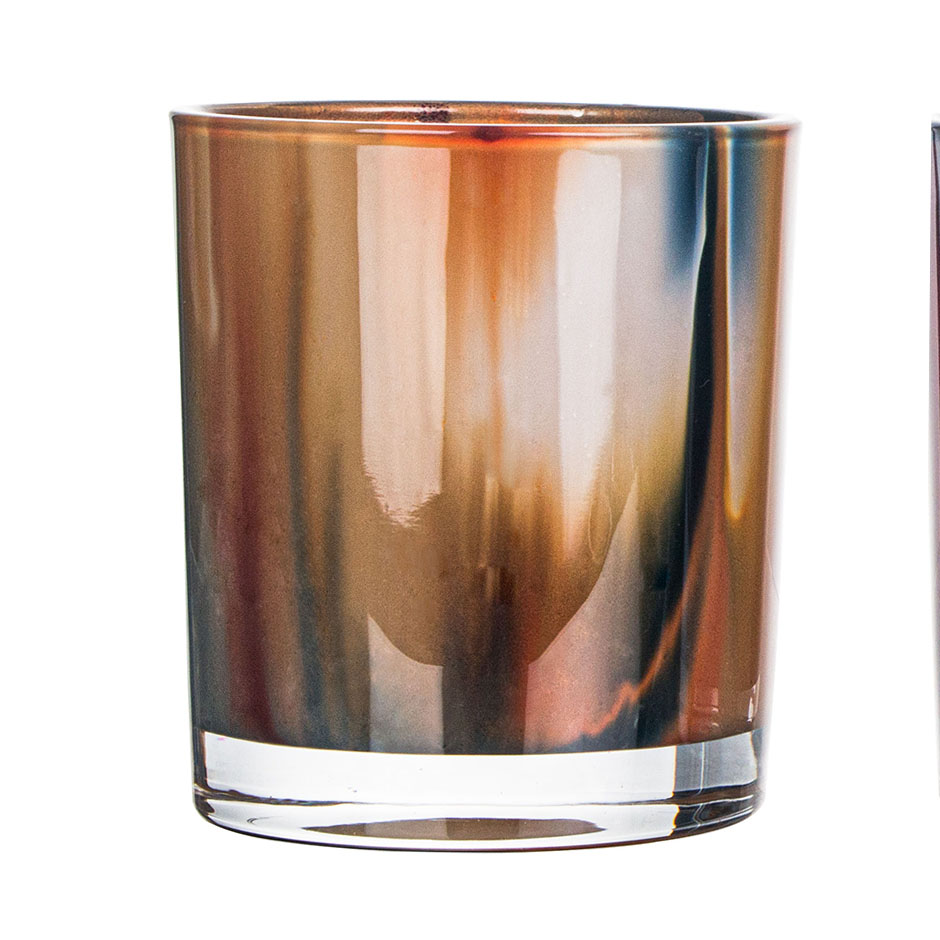 Wypełnij kolorowe szklane pojemniki na świece o pojemności 8 uncji