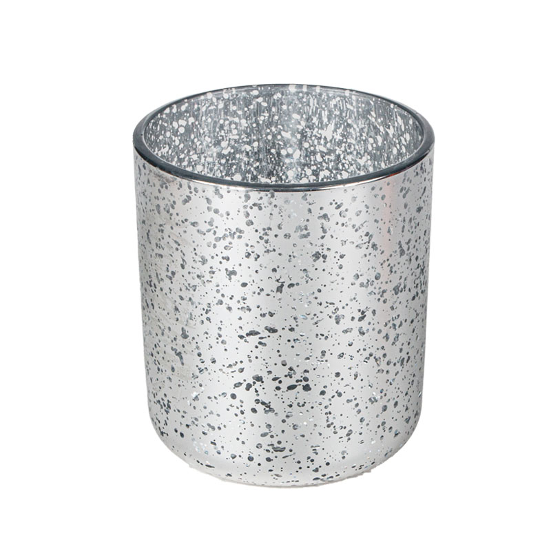 حامل شموع زجاجي من الزئبق الفضي لحفلات الزفاف