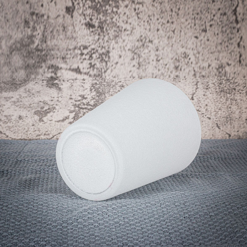 Récipient à bougie en verre blanc effilé Home Decor