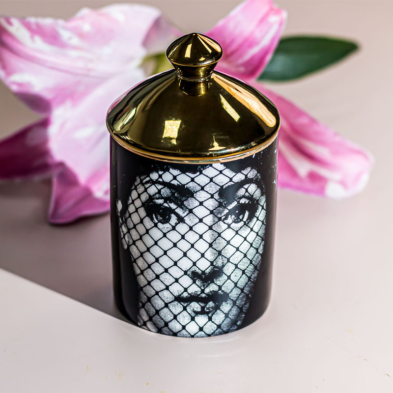 Handwerklicher Kerzenhalter aus Keramik mit Deckel für Duftkerze, Schmuck und Schlüsselhalter, Wohnkultur für Wohnzimmer