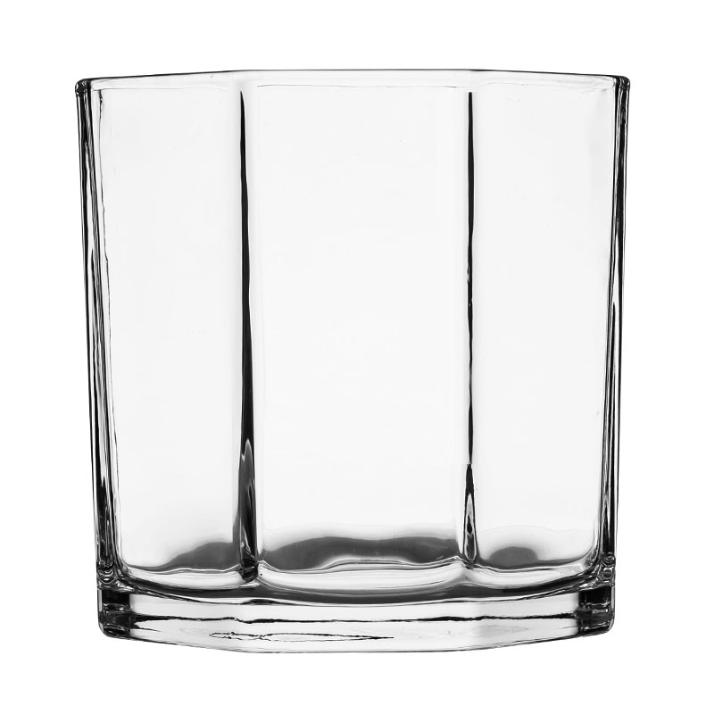 Suporte de vela de vidro transparente octógono 52 onças de vidro grande