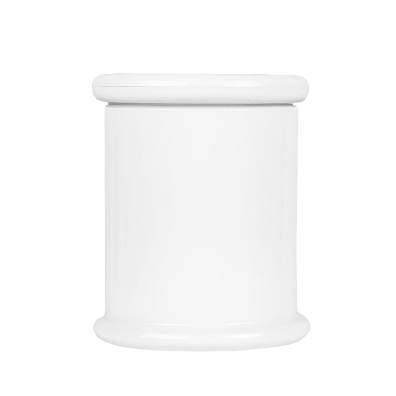 散装白色地铁玻璃蜡烛罐，用于制作带平盖的蜡烛