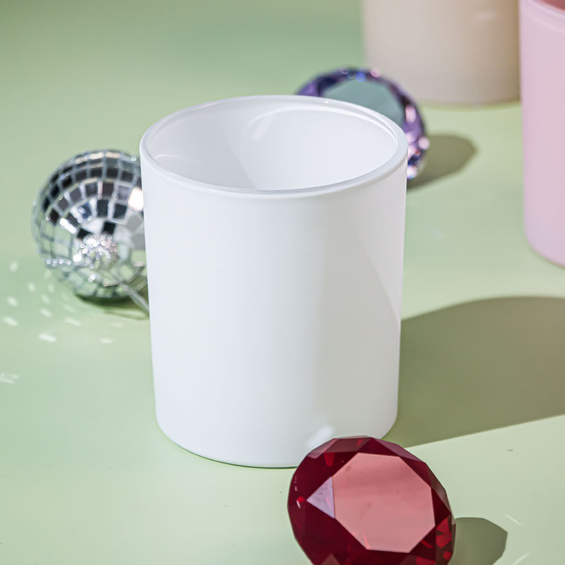 Matte White Reusing Candle Jars 8oz Home Fragrance Containers On Sale