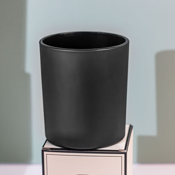 matte black candle glass