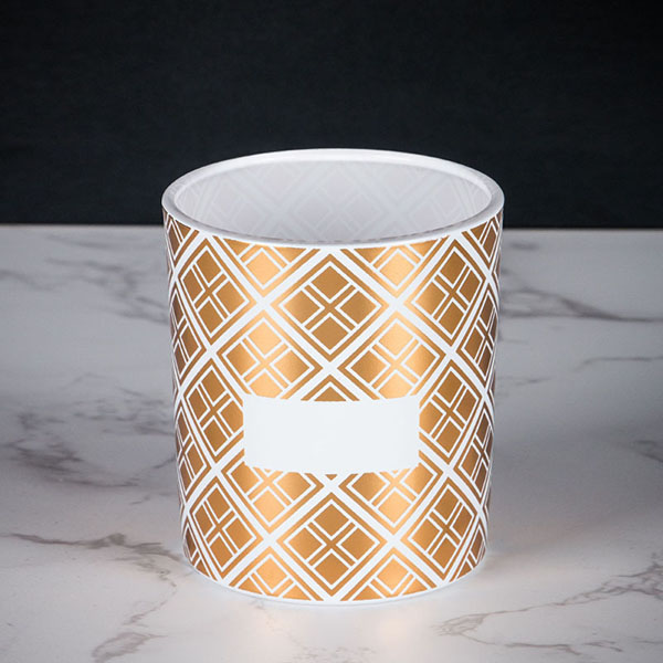 hot stamping candle holder glass
