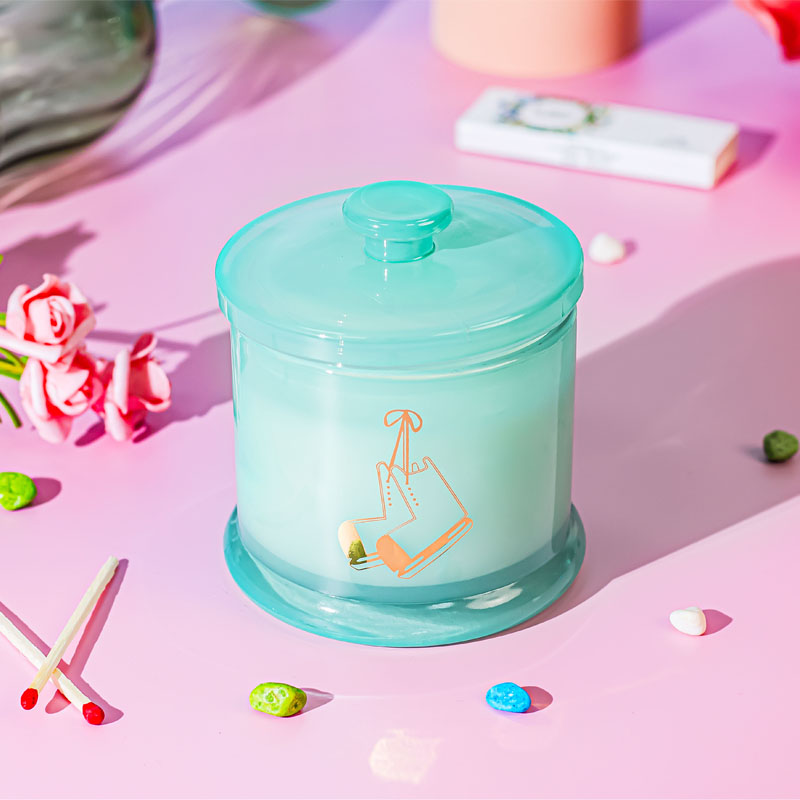 Wholesale Empty Glass Candle Container With Lid