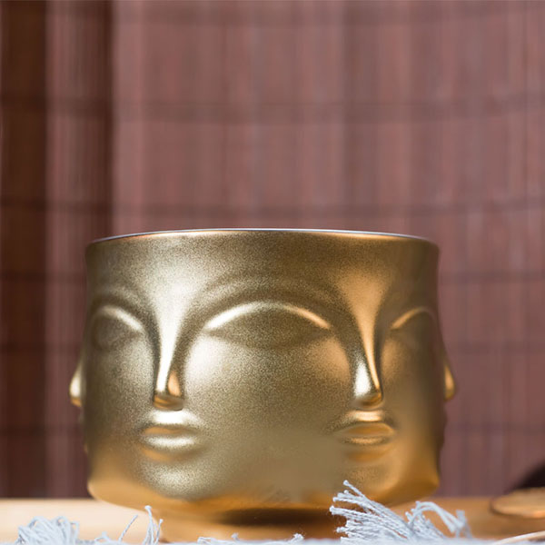gold ceramic candle holder manufacturer Cupwind