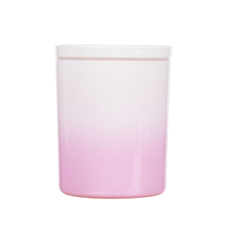 バルク11オンス勾配スプレーキャンドルガラス容器蓋付き