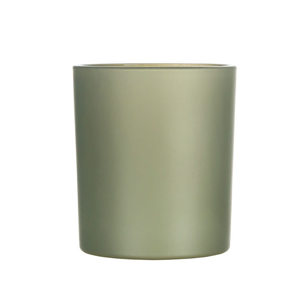 matte olive candle jars