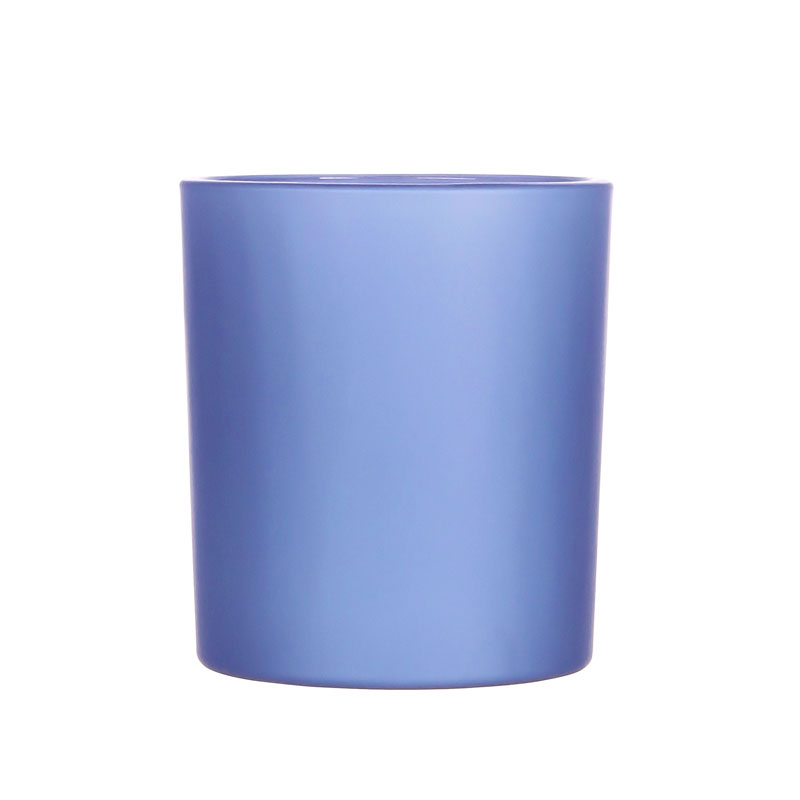 جرة زجاجية مطلية باللون الأزرق غير اللامع للشموع المعطرة Harebell