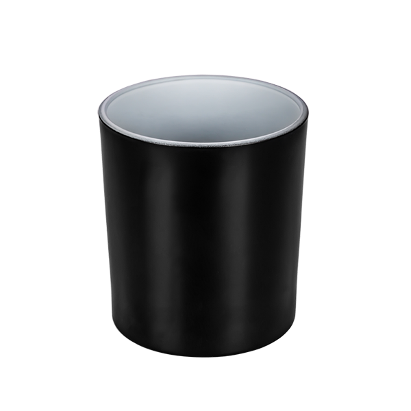 matte black candle jar