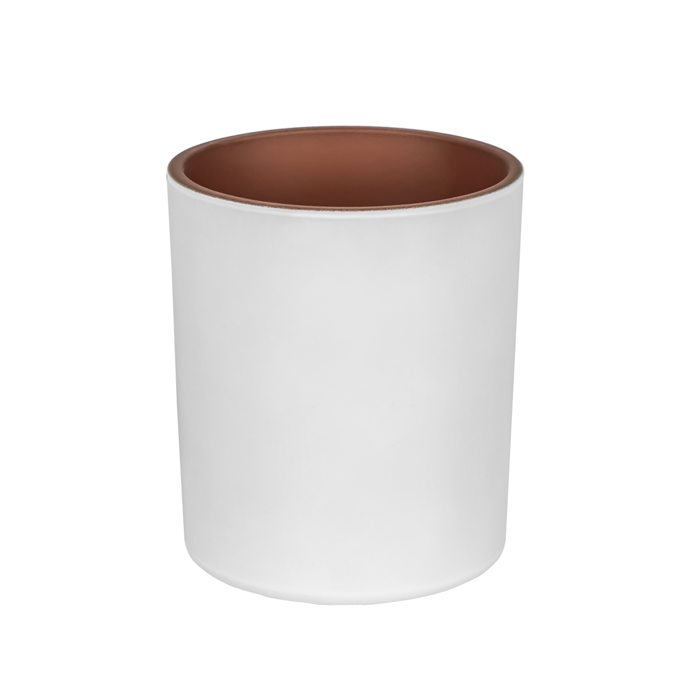 内部スプレー付き大豆ワックスキャンドル用マットホワイトキャンドルガラスジャー