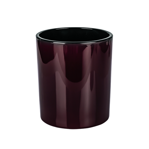 glossy spray candle jar