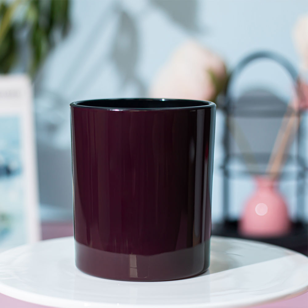Undurchsichtiges Sprühglas-Kerzengefäß 14oz