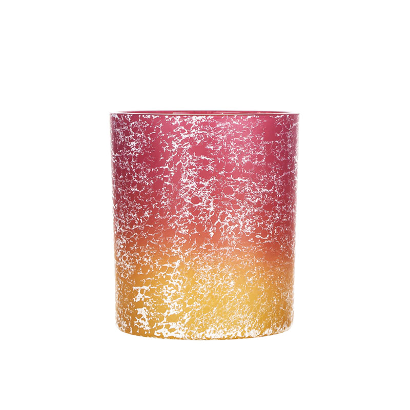 Colore sfumato che spruzza un recipiente per candele in vetro da 8 once