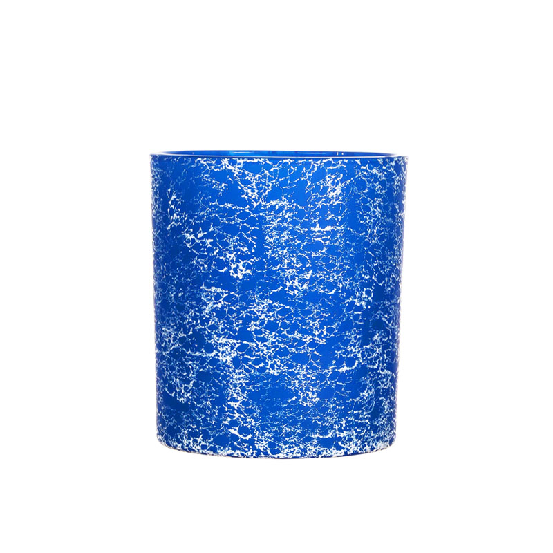 Luzem Niebieski kolorowy szklany słoik na świece do zapachów Wild Bluebell