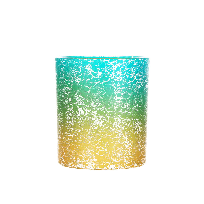 Gradient Color Spraying 8oz Glass Candle Vessel - COPY - pikl7i