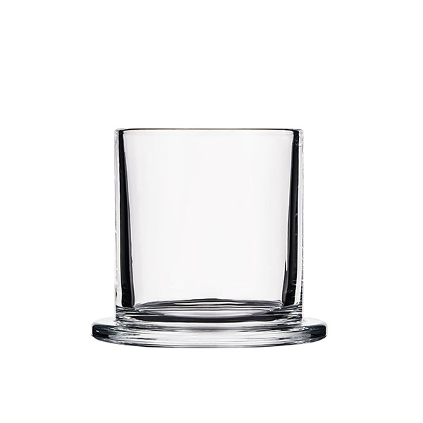 Tarro de vela de 5 oz de vidrio transparente con pie