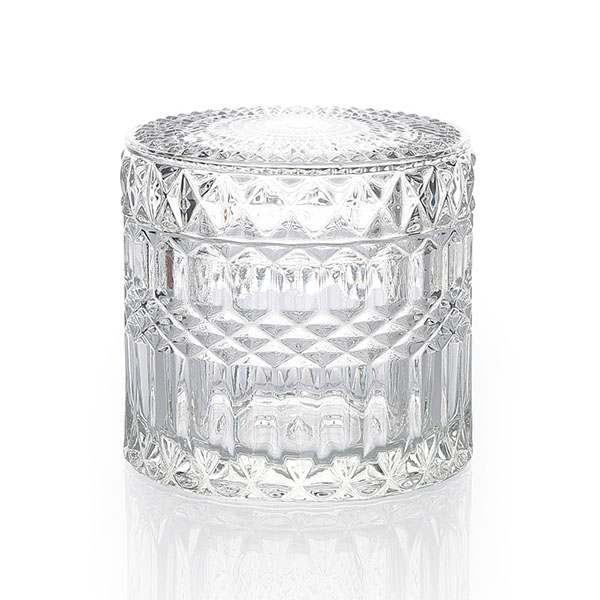 9 x 6,5 cm geprägtes Kerzengefäß