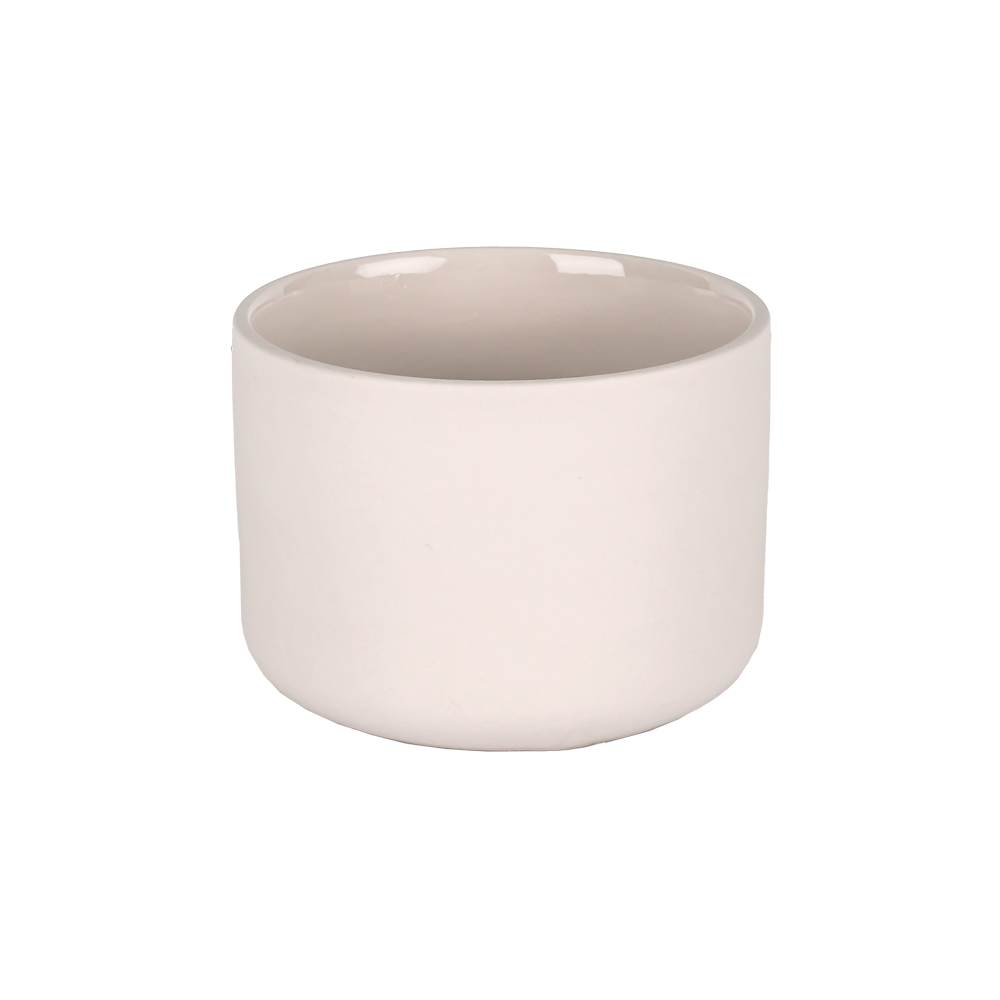 حامل شموع سيراميك وردي غير لامع