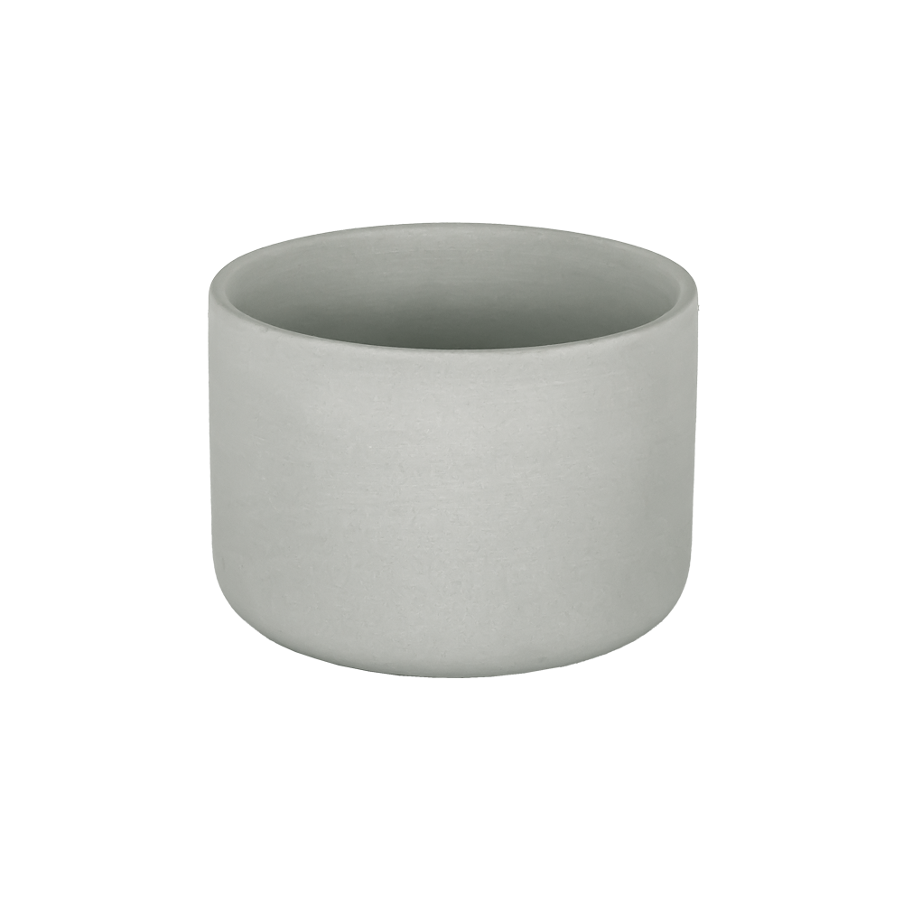 Suporte de vela votiva de cerâmica fosca cinza estoque