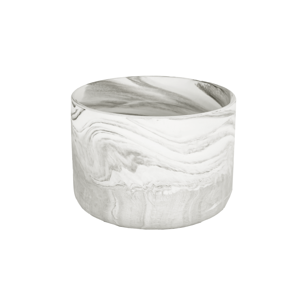 Jarra de vela cerâmica com acabamento em mármore vazio Atacado
