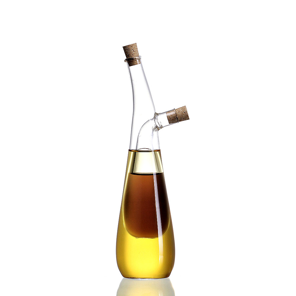 Distributeur d'huile et de vinaigre avec bouchons en liège