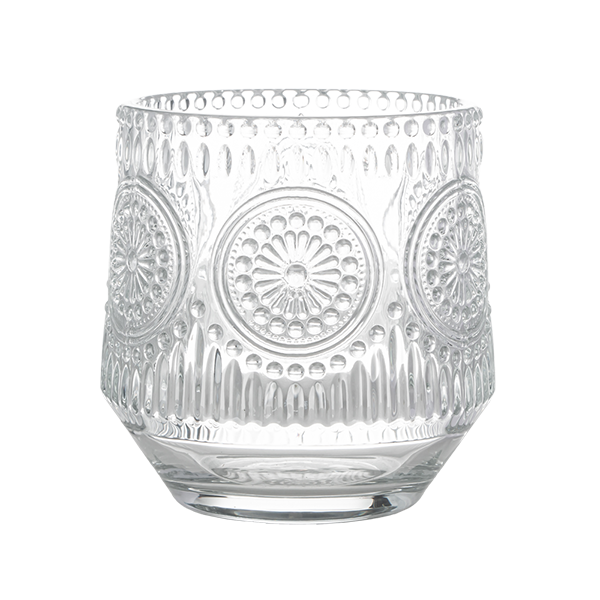 clear candle glass
