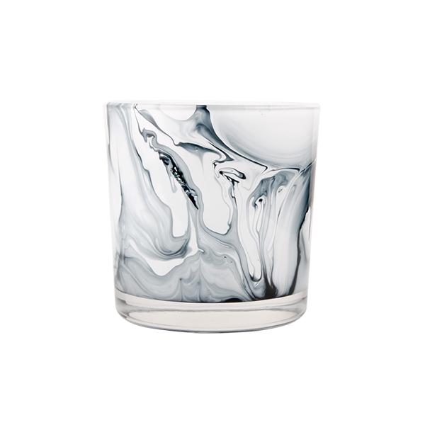 swirl glass candle glass