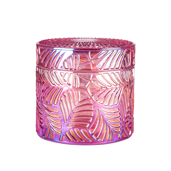 empty glass candle jar with lid