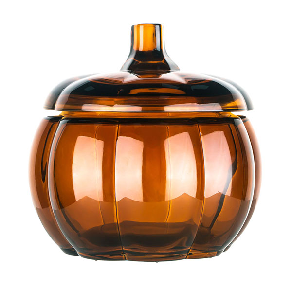 12 盎司玻璃波旁南瓜烛台琥珀色