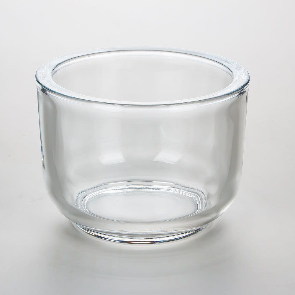 Barattolo di candela in vetro spesso e pesante da 10 once a fondo tondo