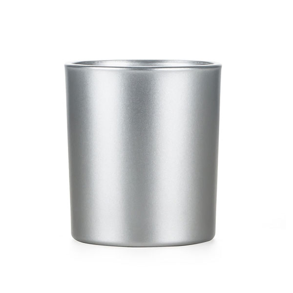 matte color glass candle jar
