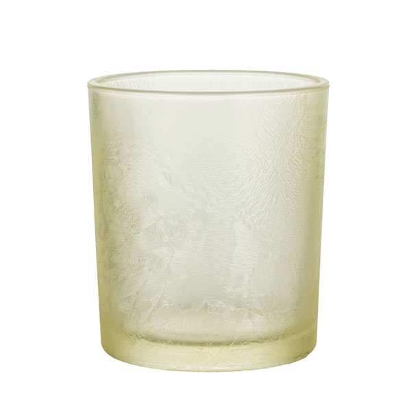 color glass candle jar