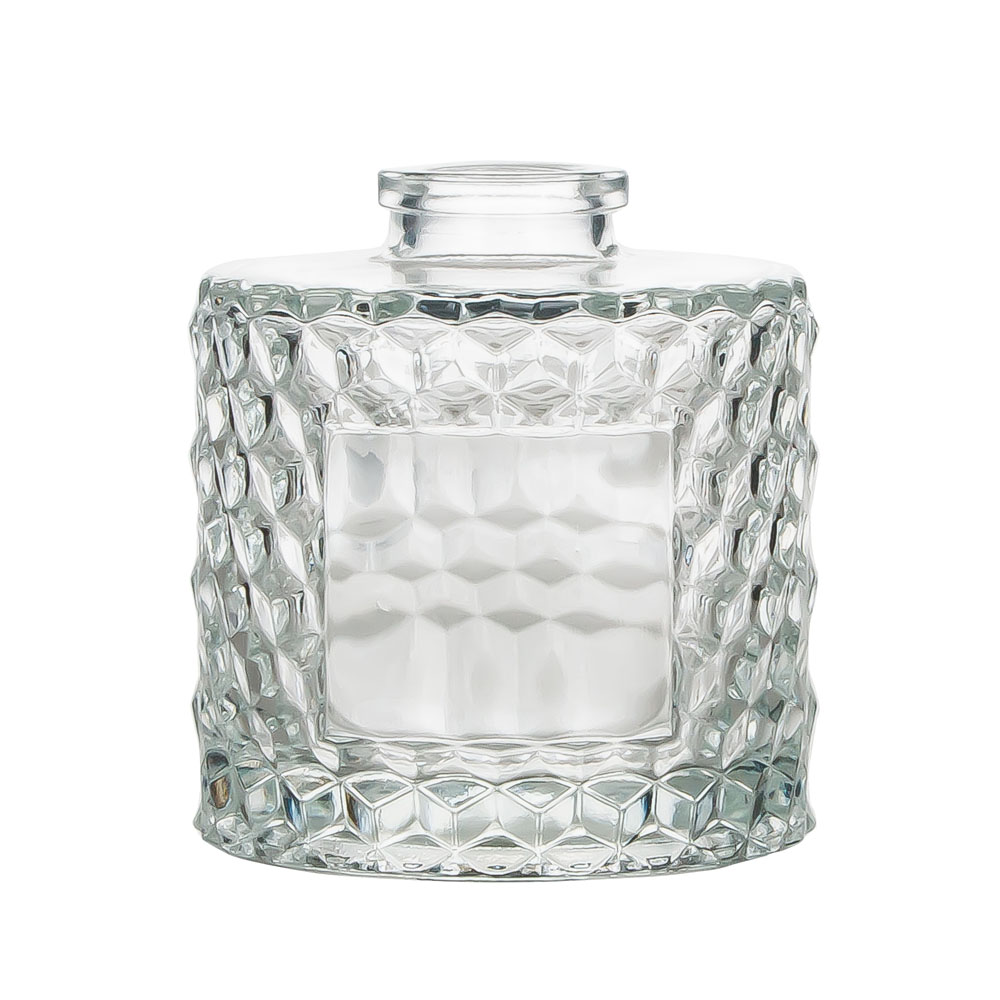 カスタムブランドエリア6オンスのダイヤモンドカットガラスディフューザーボトル