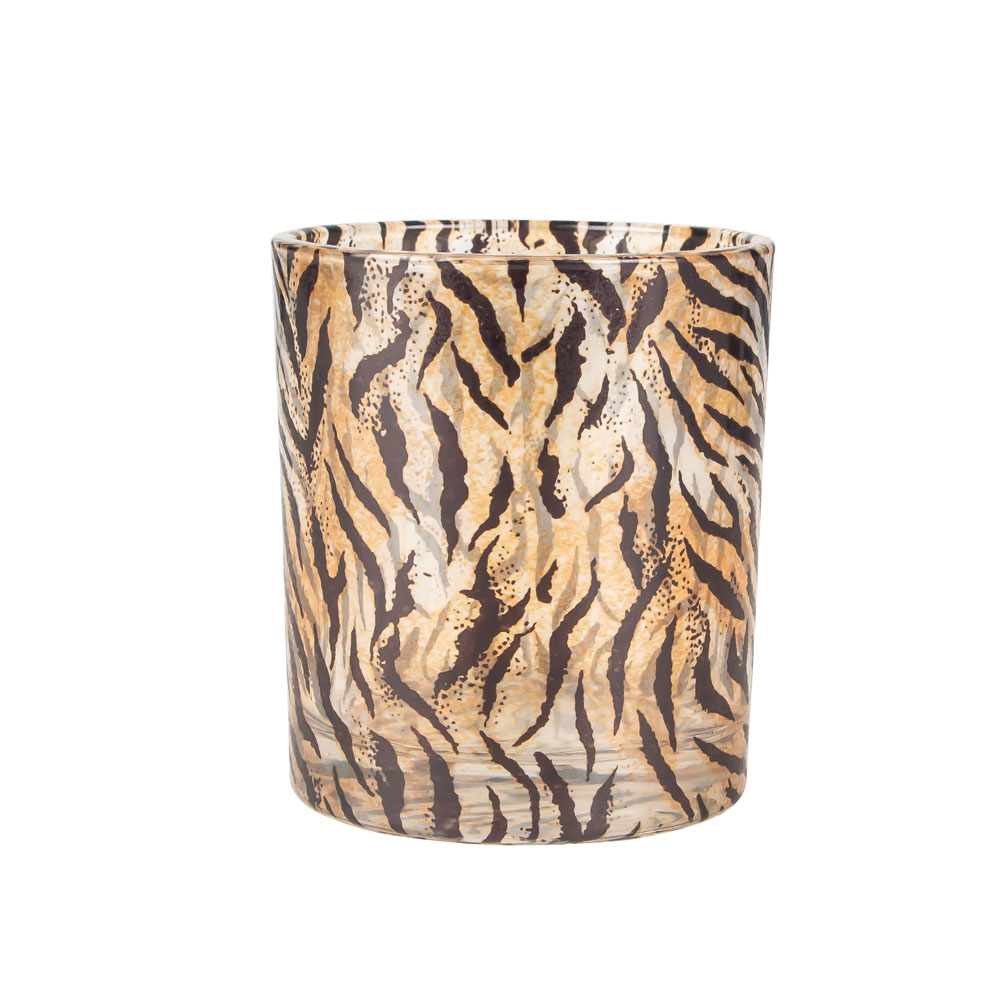 Kerzenhalter aus Glas mit Gepardendekor Klassische 8-Unzen-Glasfabrik