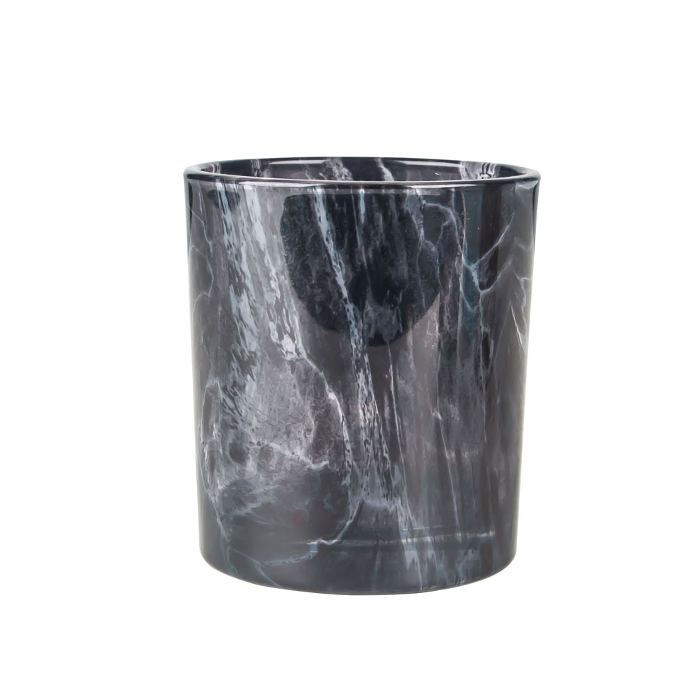 Marble Decor Candle Glass Container 8oz OEM