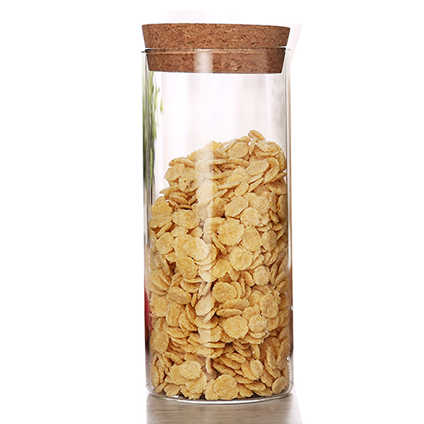 15oz Storage jar with cork lid Borosilciate Glass Jar - COPY - d2gkei