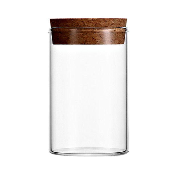 9oz Storage jar with cork lid Borosilciate Glass Jar