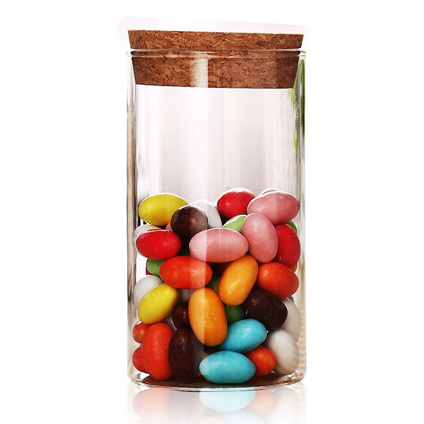 12oz Borosilicate Storage jar dengan penutup gabus