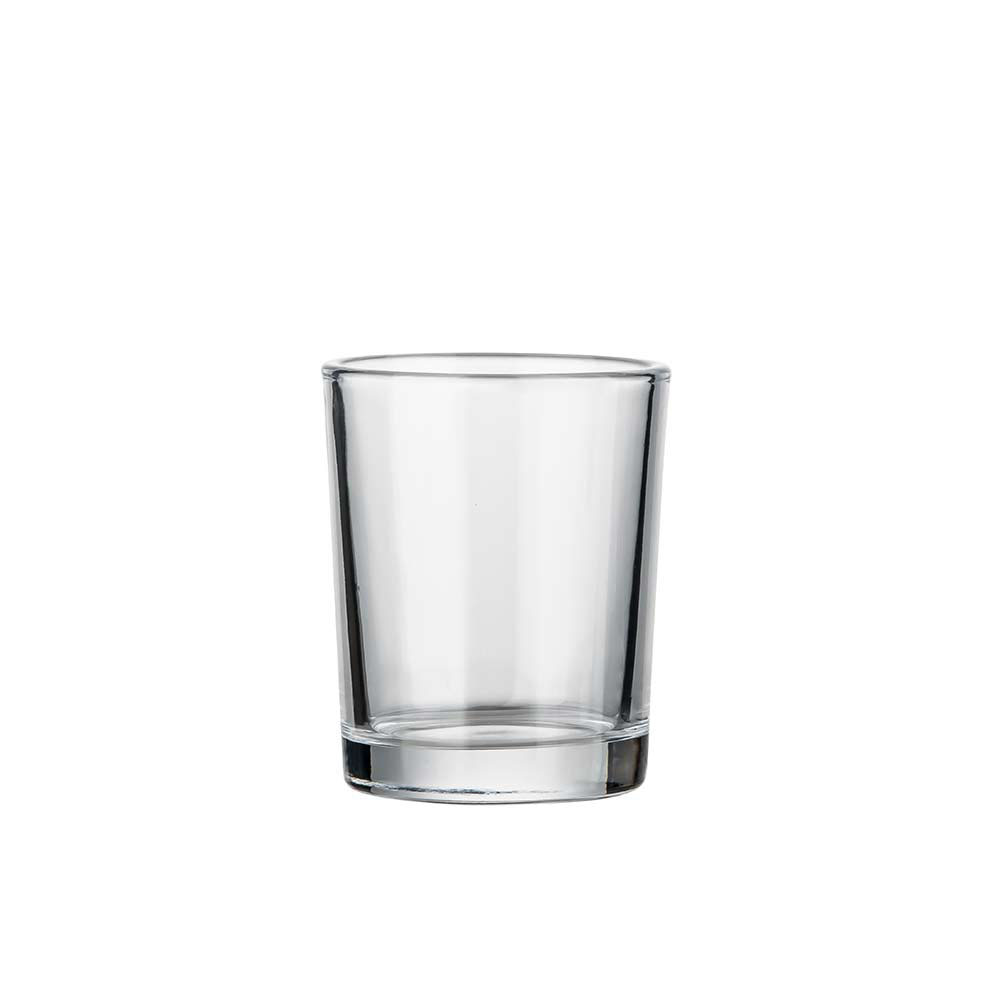 Mini pot de bougie votive en verre transparent vide pour la vente en gros