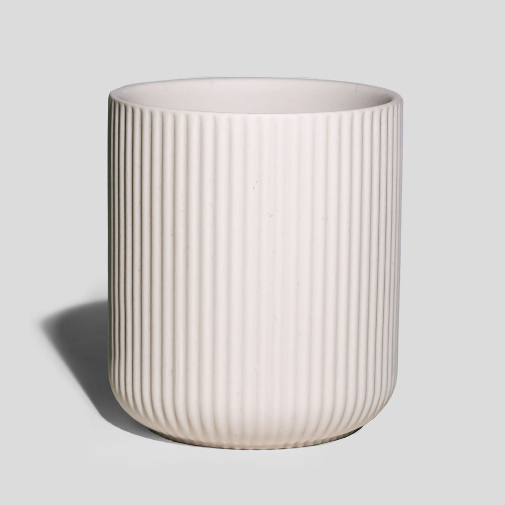 Frascos de arcilla rosa plisada de 10 oz Contenedores de fragancia para el hogar vacíos