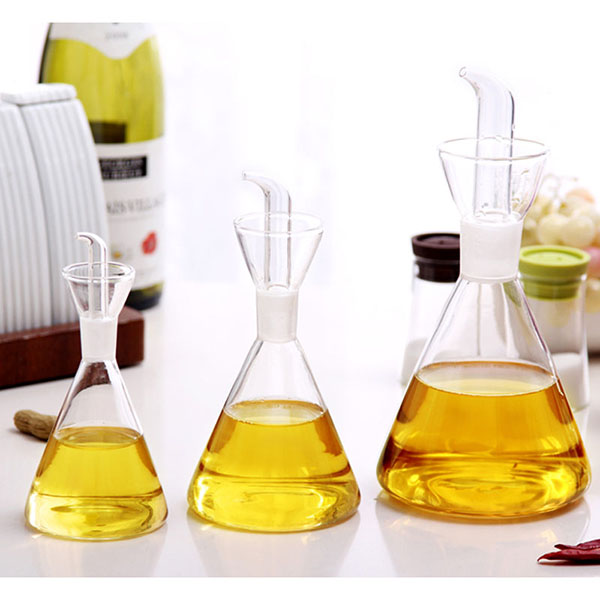 430ml Oil Dispenser with Spout, Olive Oil&Vinegar Bottle for Kitchen, Olive Oil Dispenser Glass Bottle for BBQ Easy Pouring - COPY - 2qmqm4