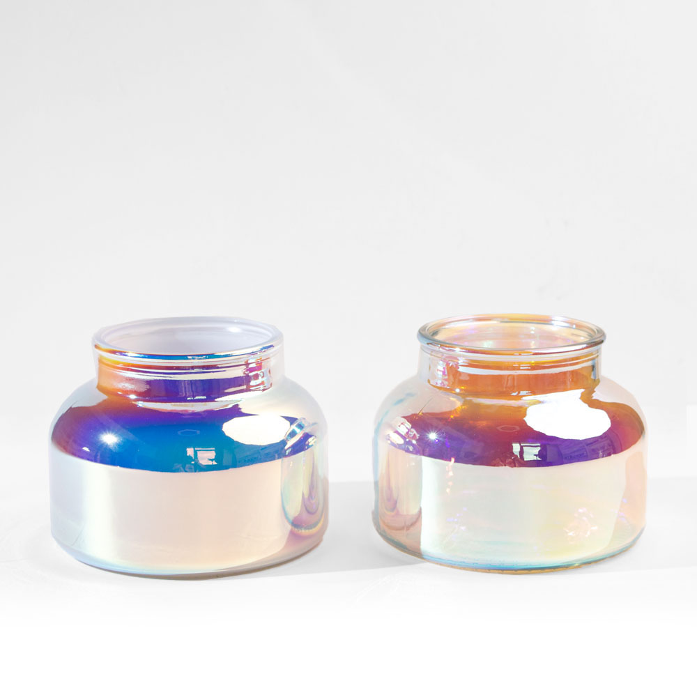 Großhandel 19oz Apothekerkerzenglas Schillerndes Prisma